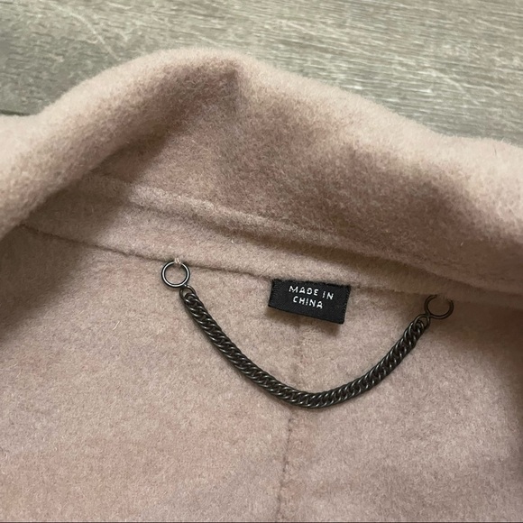 ALLSAINTS Anya Wool-blend Coat In Quartz Pink Pockets 2 Buttons NWT $525 - Picture 9 of 12